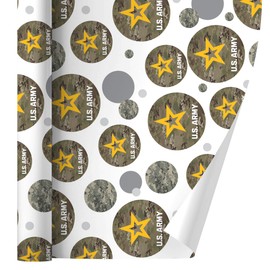GRAPHICS & MORE U.S. Army Logo on Camo Gift Wrap Wrapping Paper Roll