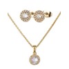 LuckyLy Set de Joyería para Mujer Oro 14k con Zirconia