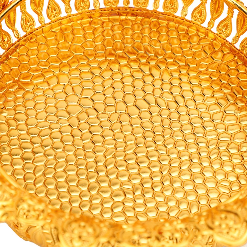 European Style Metal Fruit Plate Set Decorative Multifunctional Fruit Platter