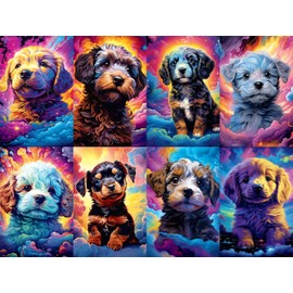 Buffalo Games - Wumples - Wumples - Cosmic Canines - 750 Piece Jigsaw Puzzle for Adults -Challenging Puzzle Perfect for Game Nights - Finished Size is 24.00 x 18.00