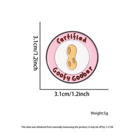 Cartoon Peanut & Letter Design Brooch, Cute Cartoon Badge for Backpack & Clothes Collar, Fashion Accessories for Women & Men