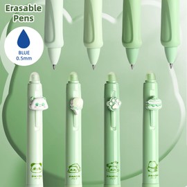 KCatsy Radierbarer Kugelschreiber Stifte Set mit 4 Tier-Stifte Panda Pfote Eiscreme Kuchen - Kugel am Ende zum Entfernen der Tinte - Kugelschreiber Blau - Durchmesser der Mine 0,5 - Kugelschreiber Radierbar