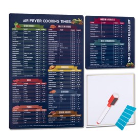 Easy Air Fryer Magnetic Cheat Sheet For Beginners and Expert Users, Air Fryer Cooking Time Magnet Sheet, Air Fryer Cooking Guide, Kitchen Gadgets,Air Fryer Accessories