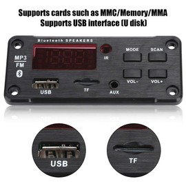 fosa1 Bt 5.0 MP3 Decoder Board, MP3 Car Speaker Bt LosslessDecode Board Module, Support MP3WMAWAVFLACAPE Remote Decoding Board Module