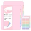 SKYDUE Durable Plastic 8-Tab Dividers,Big Tab Dividers for 3 Ring