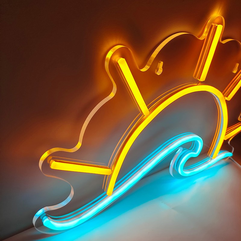 Sunset Sunrise Neon Sign Sun On The Sea Neon Light