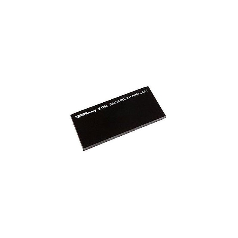 Forney 57008 Lens Replacement Hardened Glass, 4-1/4-Inch-by-2-Inch, Shade-8 , Black