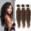 Niciitysi Highlight Deep Wave Human Hair Bundles Ombre Two Tone