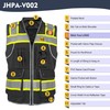JHPAZUJA High Visibility Safety Work Vest for Men, Surveyor Safety