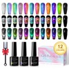 SUPWEE Cat Eye Gel Nail Polish Set - 12 Colors