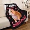 Guinea Pig Blanket Gifts for Girls Kids,Just Girl Who Loves