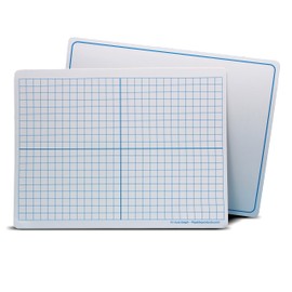 Flipside Products 9" x 12" Two-Sided XY Axis Dry Erase Learning Mat, Flexible, Education Learning, Graph, Economical - 12 Pack