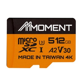 MMOMENT MicroSDXC Card 512GB A2 / V30 / U3 / Switch Compatible / SD Adapter Included [Read up to 100MB/s]