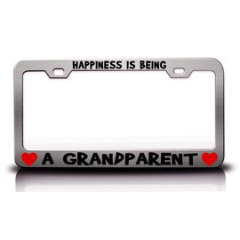 Custom Brother - Happiness is Being A Grandparent Careers Professions Car SUV Truck License Plate Frame Ch w48