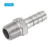 PATIKIL 304 Stainless Steel Barb Hose Fitting, 2 Pack 3/7"