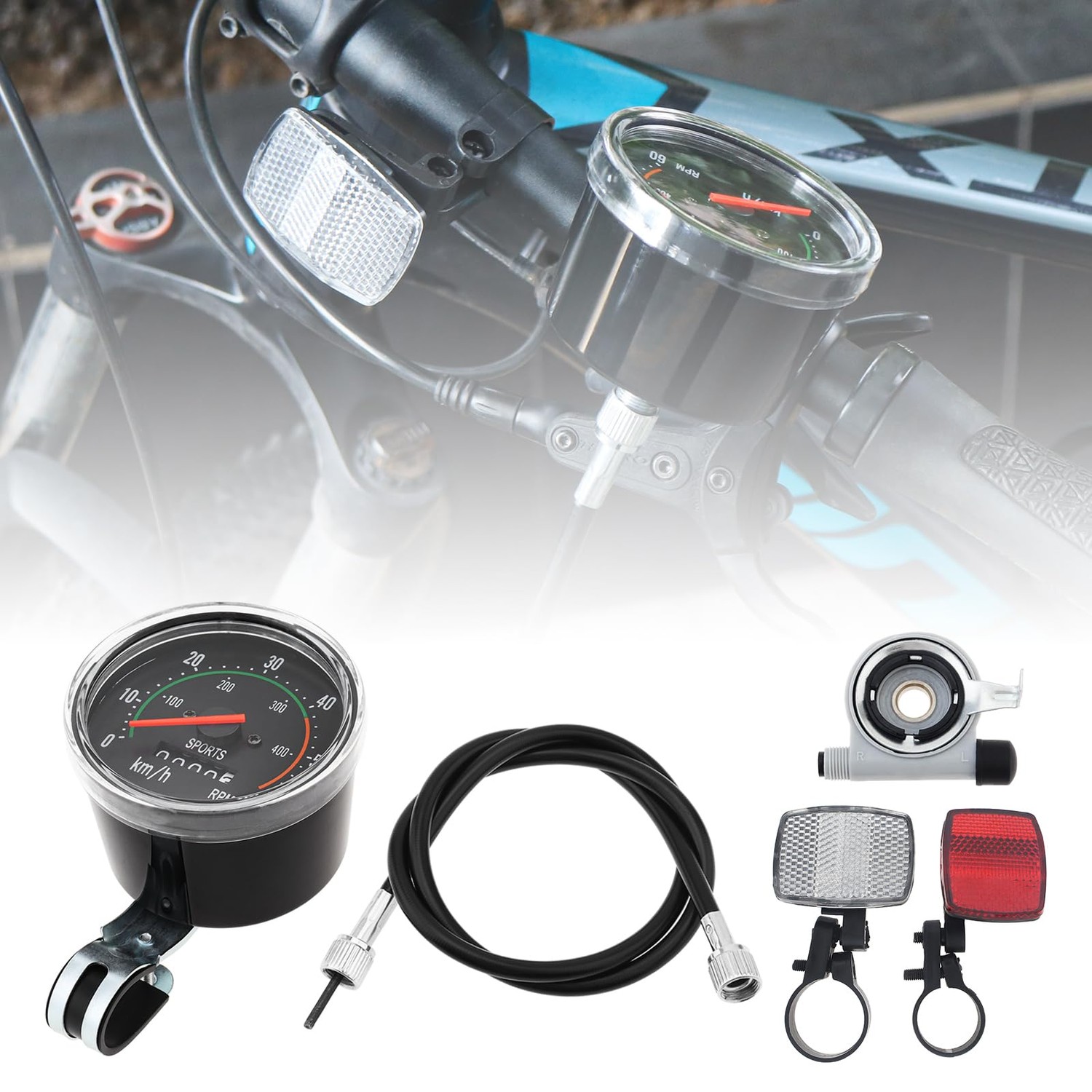 Omninmo Mechanical Speedometer for Bicycle, Bicycle Speedometer ...
