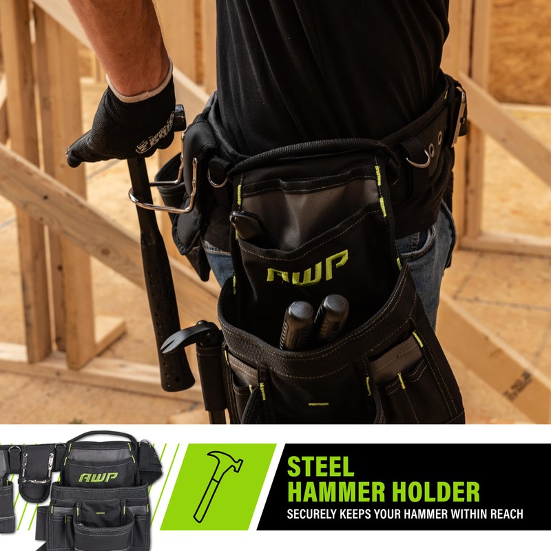 AWP Tool Belt, Tool Rig, Durable Premium Utility Belt Organizer
