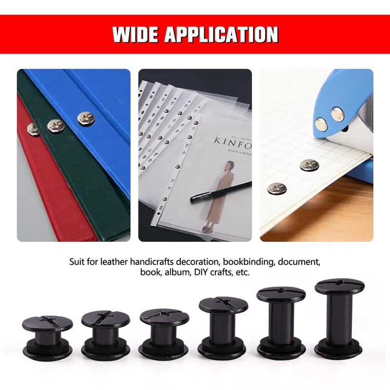 YIXISI 20 Set M5x12mm Chicago Binding Screws Kit, Book Binding