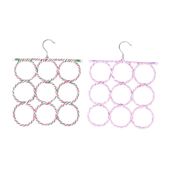 KOMBIUDA 2pcs Eco-Friendly Paper Rattan Scarf Hanger Rack Tie and
