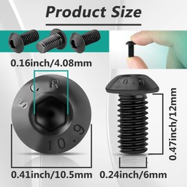 Gfdoso 50 Pcs 5140010-16 Planer Blade Screws Compatible with DeWalt DW734, DW735, DW735X Planer Blades - Black Planer Blades Screw