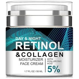 Grospe- Crema avanzada de colágeno y retinol para el rostro con ácido hialurónico al 5 Crema antienvejecimiento Reductora antiarrugas