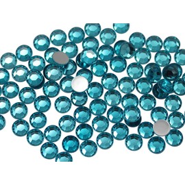 Allstarco 1000PCS 6mm SS30 Blue Aqua .QR Acrylic Flat Back Rhinestones for Jewelry Making and Face Painting Card Making Embelishments Plastic Gems