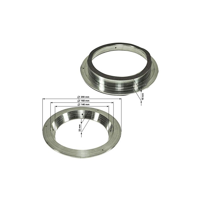tomzz Audio 2800-021 Solid Aluminium Spacer Ring Reducing Ring 200