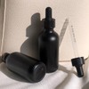 seafulee 60ml Black Coated Glass Bottle with Glass Eye Dropper,