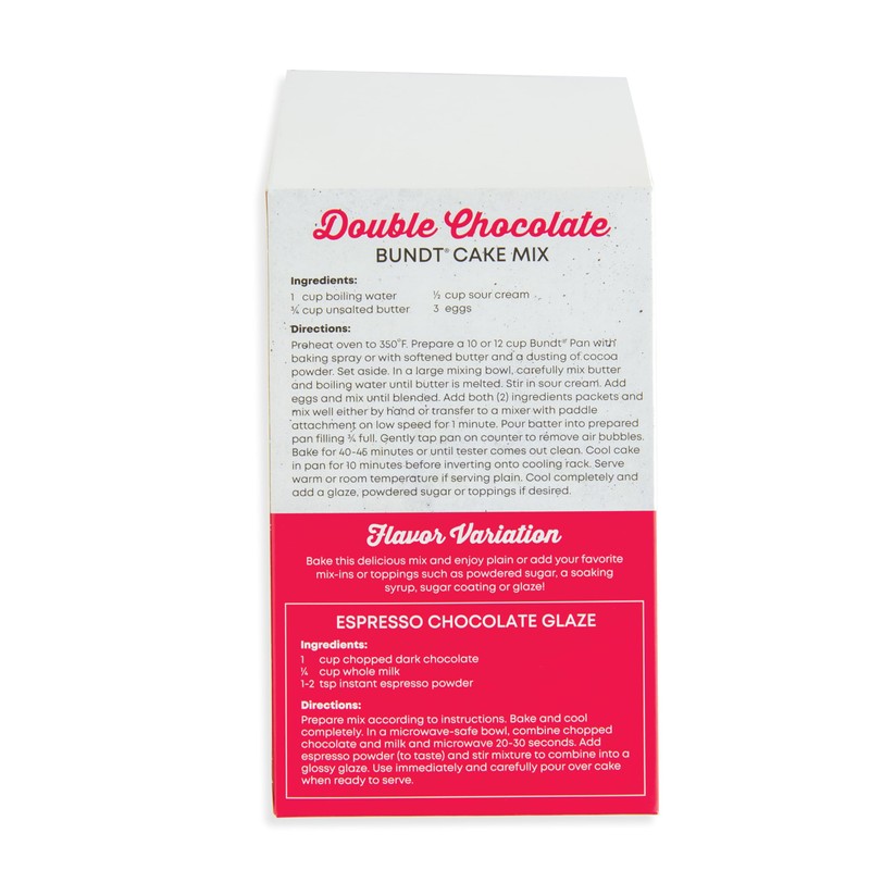 Nordic Ware Double Chocolate Bundt Cake Mix