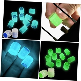 Tapones Decorativos De Válvula Para Neumáticos 40 Piezas (20 Verde Fosforescente 20 Azul Luminoso) Para Coches y Camiones, Sellado Hermético, Resistentes a Polvo, Uso Automotor y Mantenimiento