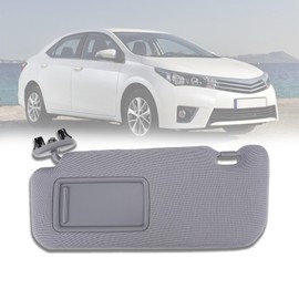 LEVANLIGHT Driver Left Side Sun Visor Grey Compatible for Corolla 2008 2009 2010 2011 2012 2013 Replace# 74320-02711-E0