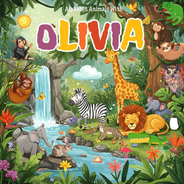 Alphabet Animals with Olivia: A Unique Custom Name Book for