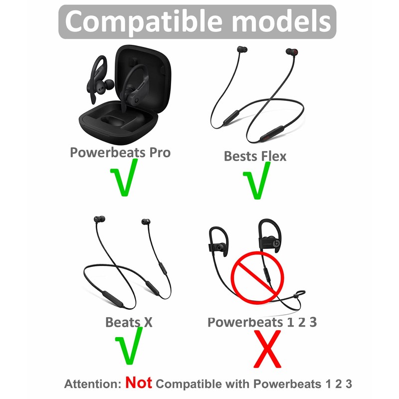 8 Pairs Powerbeats Pro Ear Tips Buds, 4 Size Replacement
