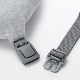 MUJI OHG70A3S Fitted Neck Cushion, Gray, Approx. 6.3 x 25.2 inches (16 x 64 cm)