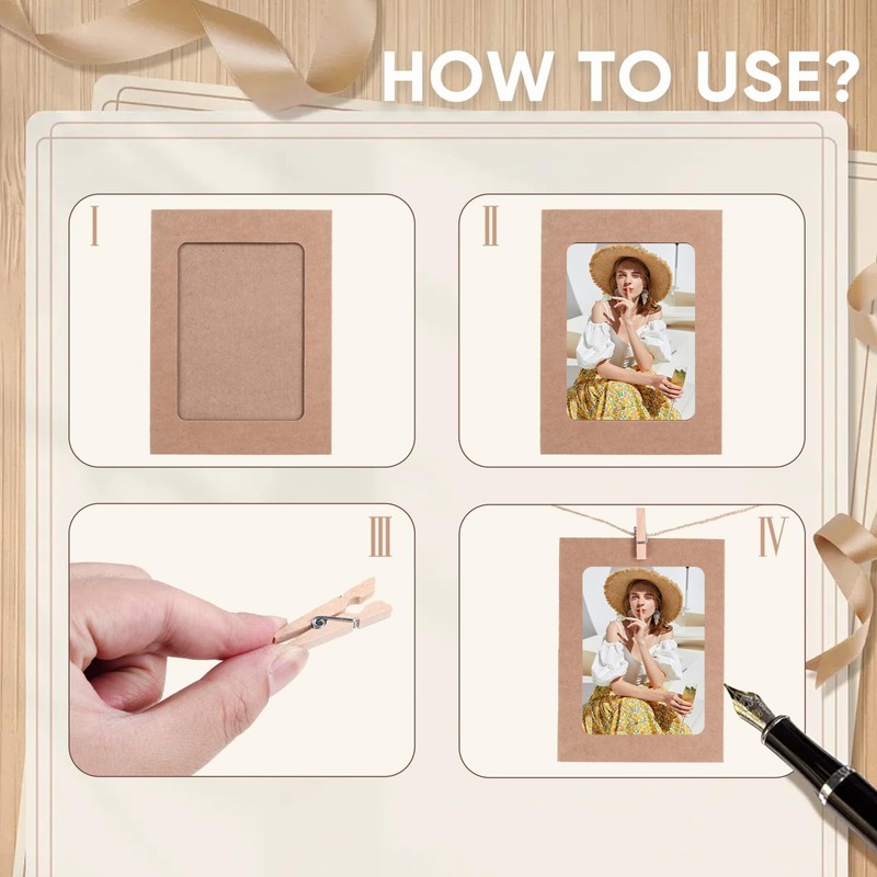 4×6 Hanging Picture Frames – 20 Pack Cardboard & Paper