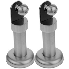 GLEAVI 2 Piezas Pie Apoyo Para Mamparas Baño Pies Apoyo Para Mampara Baño Accesorios Para Mamparas Baño Soporte Partición Inodoro Cortar Trípode Acero Inoxidable