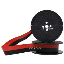 4 Pairs Universal Typewriter Ribbon Twin Spool Replacement Compatible with Most Typewriter (Black-Red,Black)