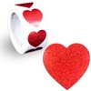 RLS-005 Heart Roll Stickers, Red, Heart Stickers, Gift Stickers, Wrapping,