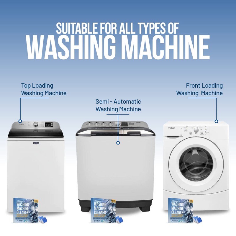 Washing Machine Cleaner Descaler Tablets - (24 Tablets, 1 Year