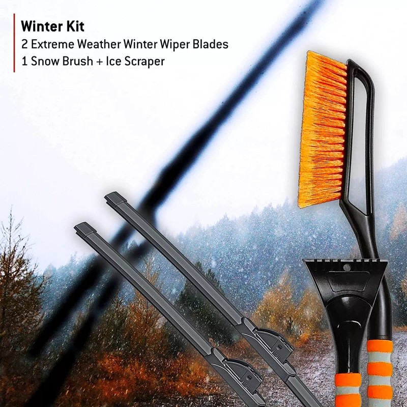 TRICO White 28 & 16 Inch 2 Pack with Snow