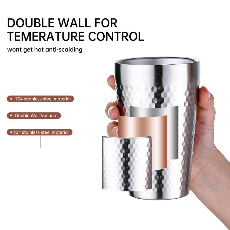 BEFOY Pint Cup - 16oz Double Layer Cup Wall Stainless