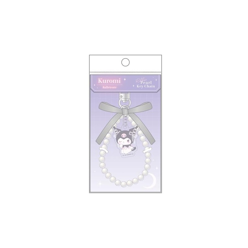 Tees Factory Sanrio Ribbon Pearl Keychain Ballet Core/Kuromi