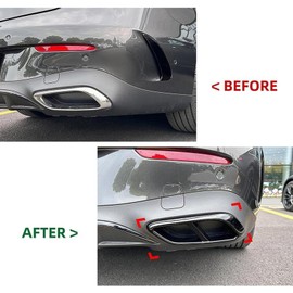 Exhaust Pipe Black Exhaust Pipe Tips Cover Accessorizes For Mercedes For Benz CLA Class C118 W118 CLA180 CLA200 2020-2024 2Pcs/Sets Tail Throat