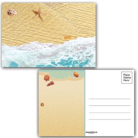 Stonehouse Collection Beach Postcards - 4 x 6 Beach Sand Postcards - 40 Ocean Waves Postcards - USA Made