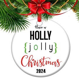 Have a Holly Jolly Christmas Ornaments | Merry Christmas | Happy Holidays,2024 Christmas Ornament