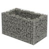 vidaXL Gabion Raised Bed - Galvanized Steel Outdoor Planter -