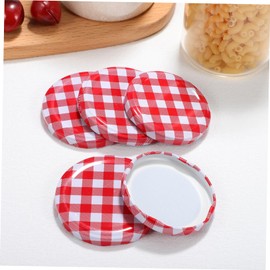Sosoport 12 Pcs Red Lid Canning Lids Seal Covers Drinking Canning Wide Mouth Lids Canning Jar Lids Preserving Jam Jars Lids Flat Lids Wide Mouth Jar Lids Jar Replacement Lids Aluminum
