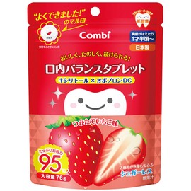 Combi Teteo Oral Balance Tablet, Xylitol x Obopron, DC, Tsumitate Strawberry Flavor, 95 Tablets