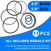 Hydraulic Log Splitter Cylinder Rebuild Seal Kit Suitable for 5.0"