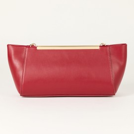The Drop Harlei Framed Clutch Bag, Dark Red, One Size